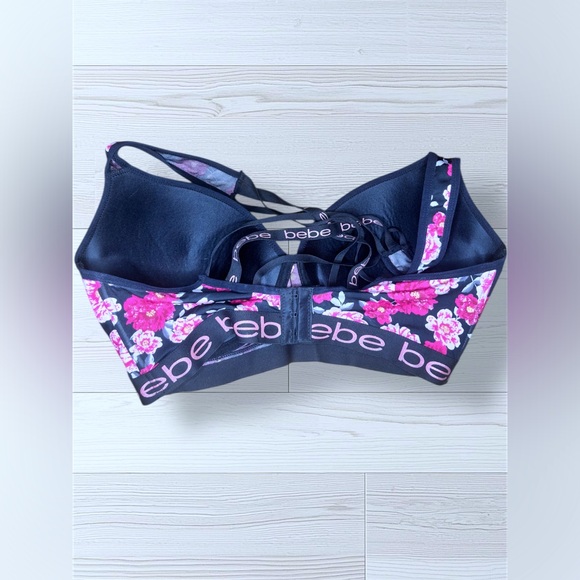 BEBE SPORT Women’s Plus Size Floral Sports Bra - Picture 3 of 7
